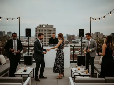 Pista de baile llena en fiesta de XV anos