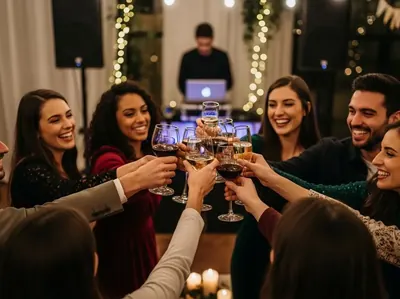 Fiesta de fin de año con audio potente