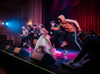 Renta de bocinas para baile sorpresa XV anos - escenario con monitores CDMX