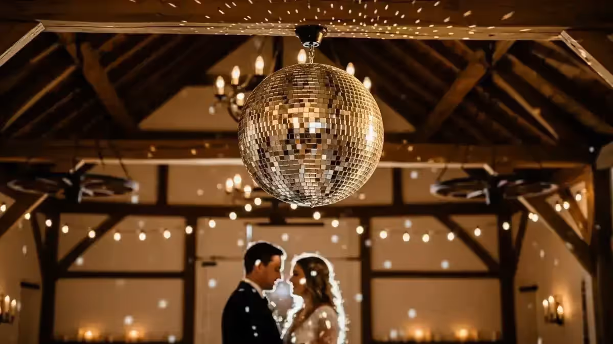 Bola disco 60cm en boda