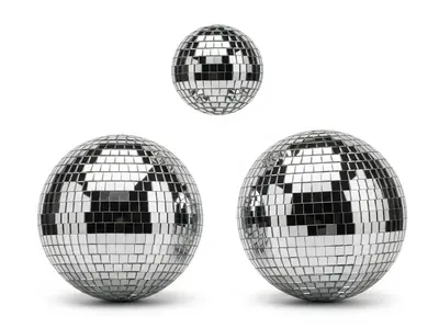 Renta de bola disco gigante de 80cm para fiestas