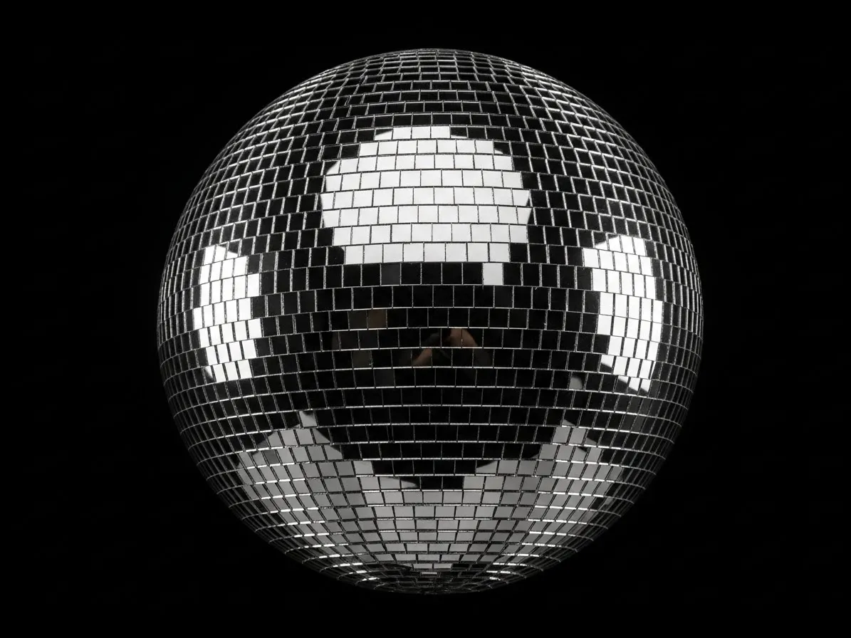 Bola de espejos profesional para evento nocturno elegante
