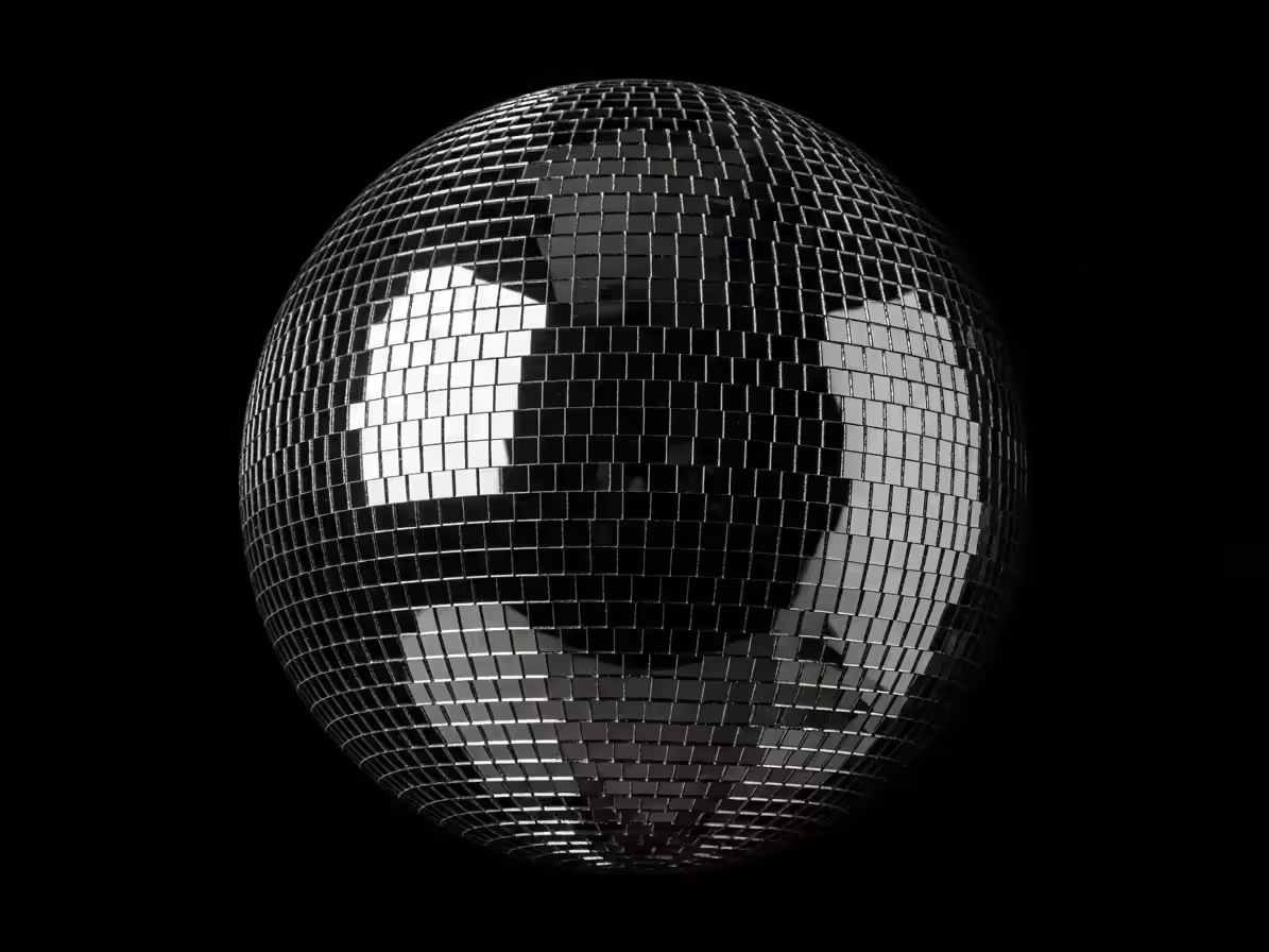 Bola disco para fiesta retro de los 80s y 90s