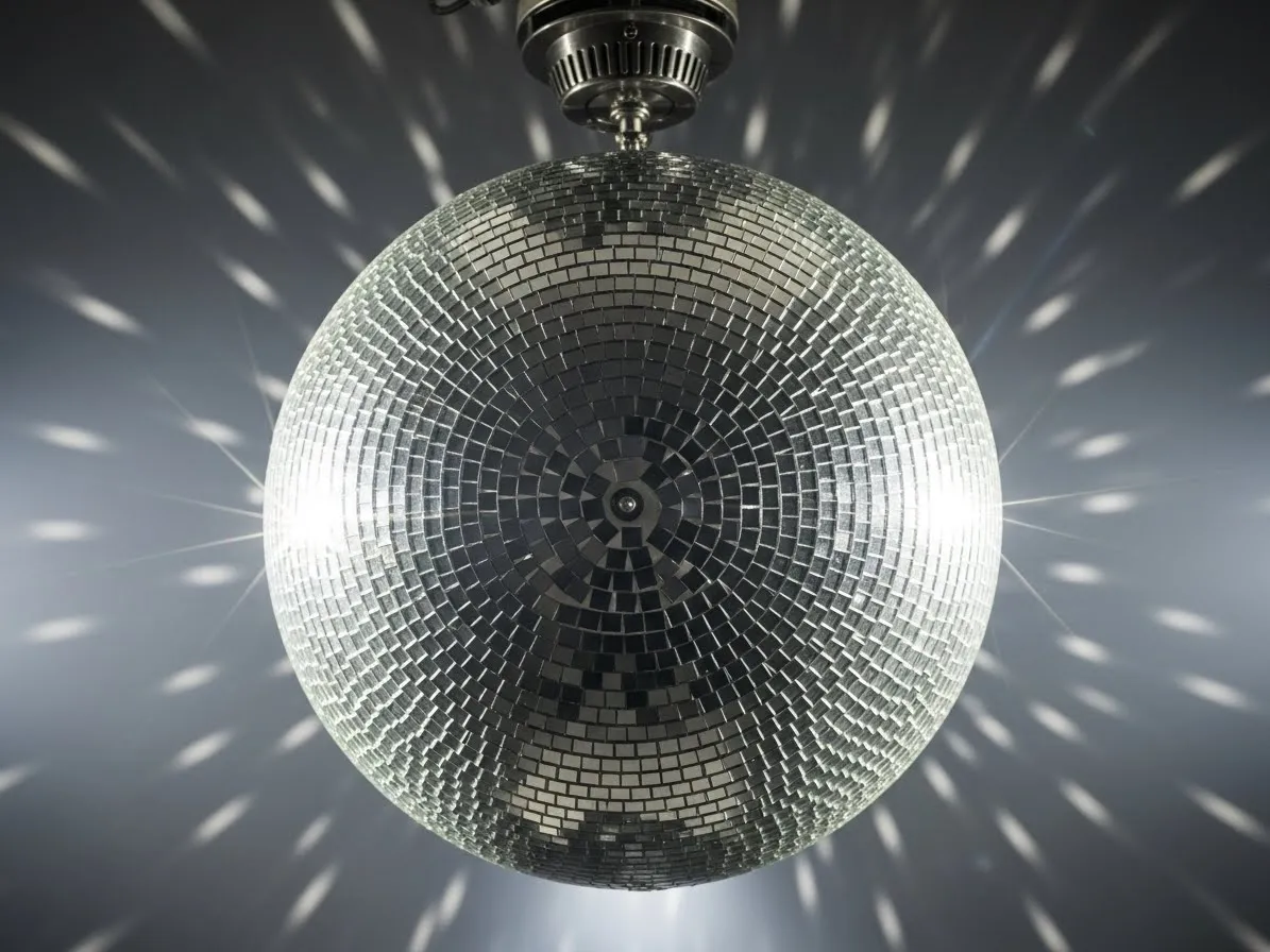 Renta de bola disco profesional con motor para eventos en CDMX