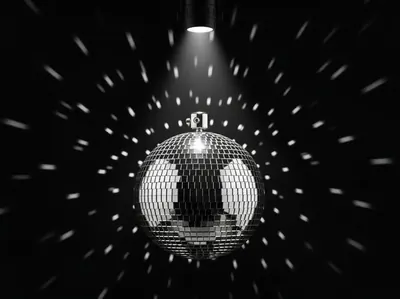 Efecto de bola disco en fiesta de XV anos