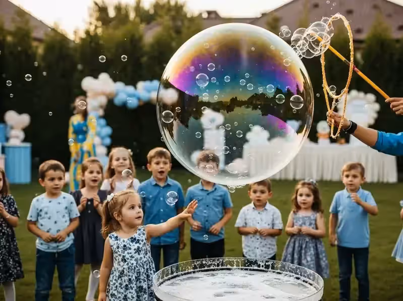 Renta de burbujas para evento de XV años en salón