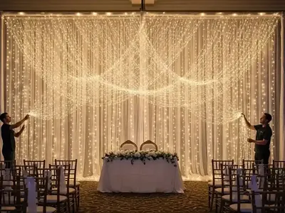 Cascada LED modular expandible con velcro