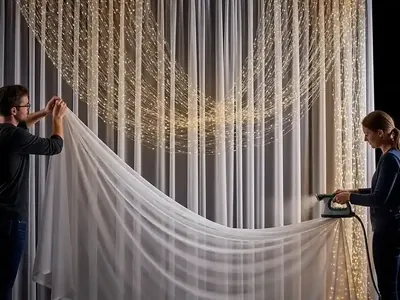 Cascada LED blanco frio moderno