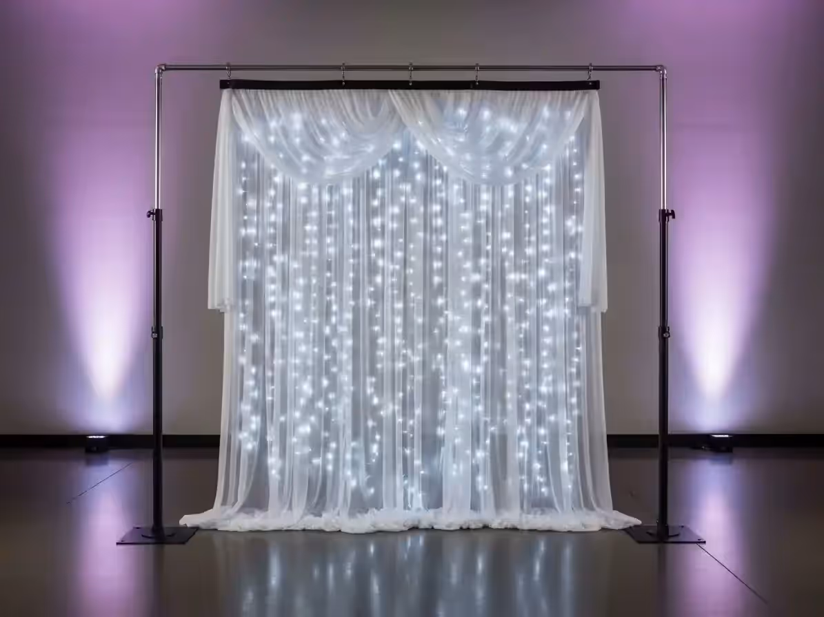 Iluminación de ceremonia con cortinas de luces LED