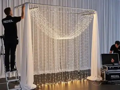 Cascada LED dimmeable con control de intensidad