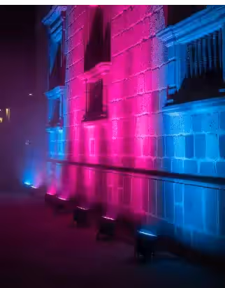 Iluminación profesional de jardines para eventos