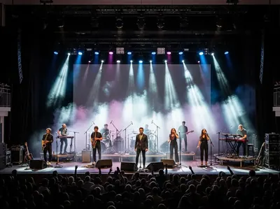 Geyser LED en entrada de novios