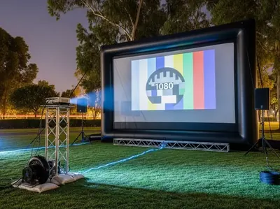 Evento corporativo con pantalla gigante de 10 metros