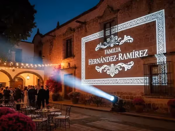 Proyección personalizada de gobo para evento