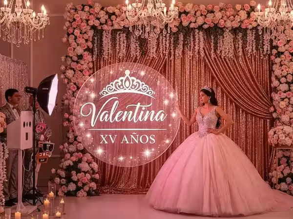 Gobo personalizado en evento social íntimo