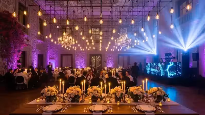 Niebla baja activada una sola vez para el vals de una boda íntima