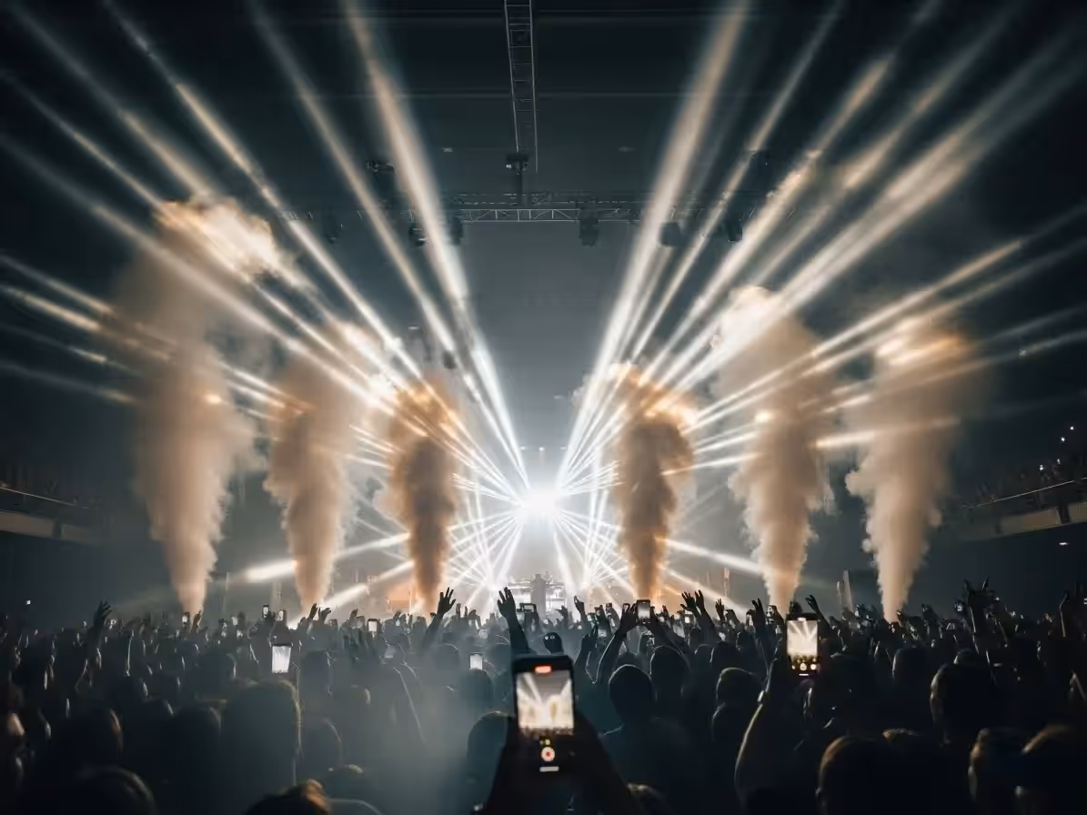 Humo en espectáculo y show en vivo