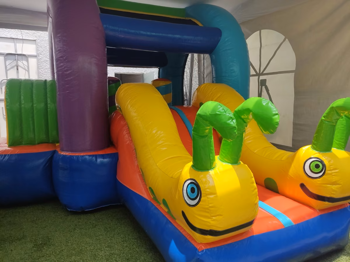 Entradas y salidas del inflable Gusanitos de INFLAPY