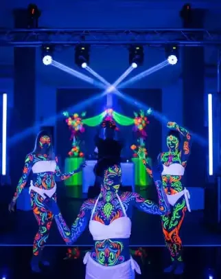 Renta de luz negra UV para fiestas glow en CDMX