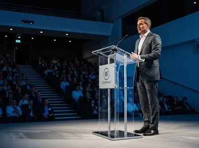 Renta de podium acrílico transparente para conferencias y presentaciones ejecutivas CDMX