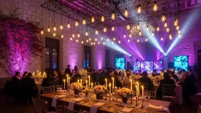 Iluminación para eventos en rooftops Condesa Roma