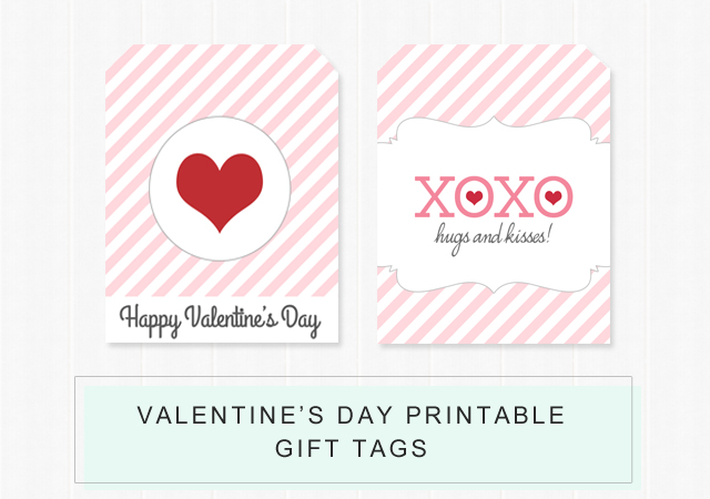 Etiquetas de regalo imprimibles para el día de San Valentín