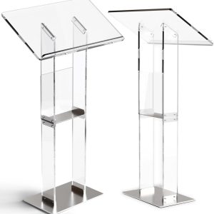 <h3>Podium con acabado en acero cepillado</h3>